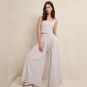 Banana Republic linen wide pants